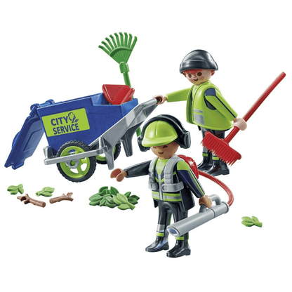 Playmobil 71434 - City Action - Stadtreinigung Müllabfuhr Laubbläser