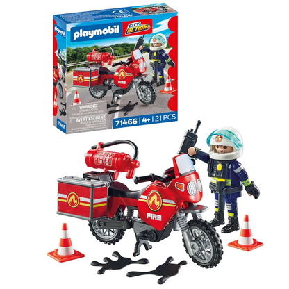 Playmobil 71466 - City Action - Feuerwehrmotorrad am Unfallort