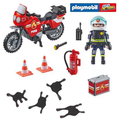 Playmobil 71466 - City Action - Feuerwehrmotorrad am Unfallort