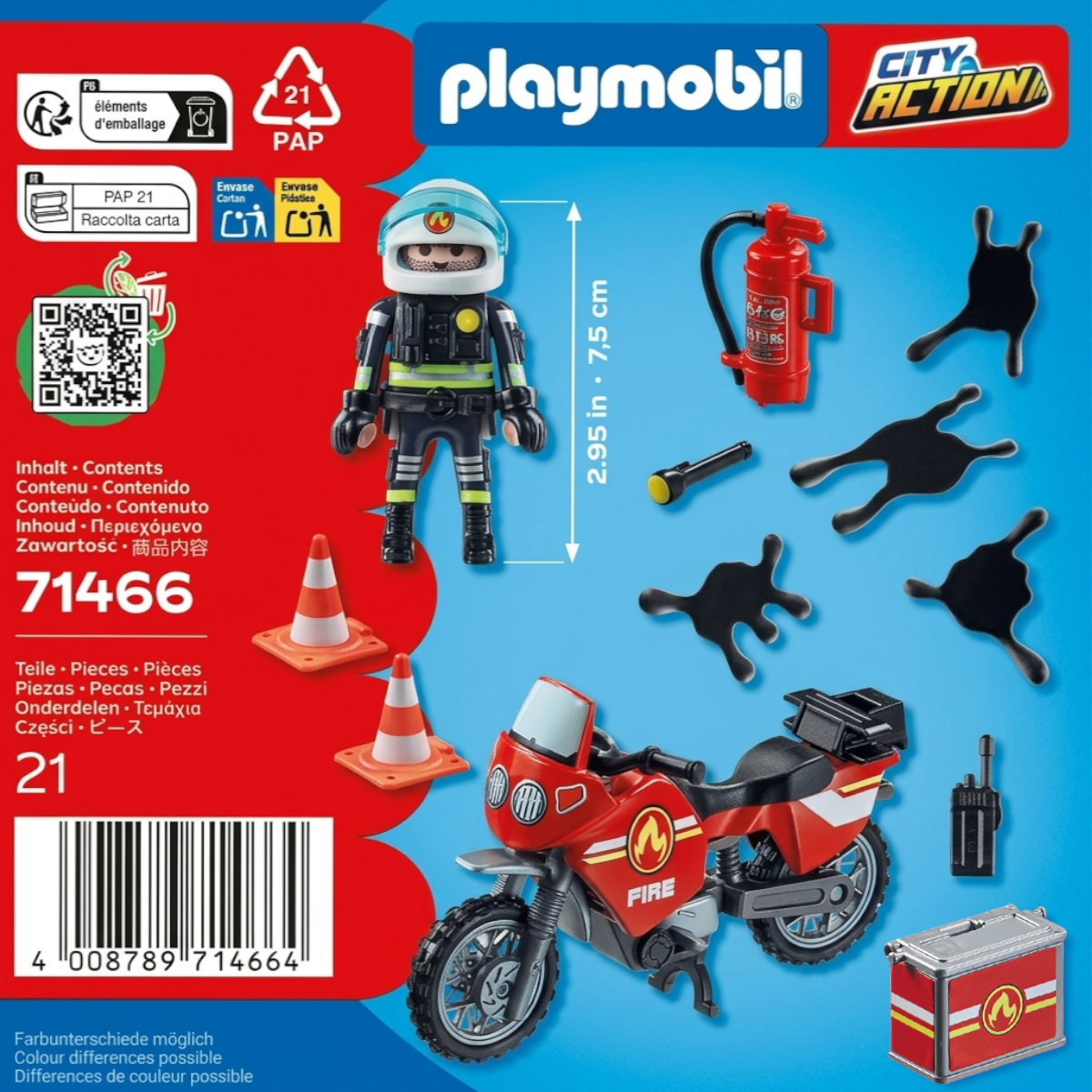 Playmobil 71466 - City Action - Feuerwehrmotorrad am Unfallort