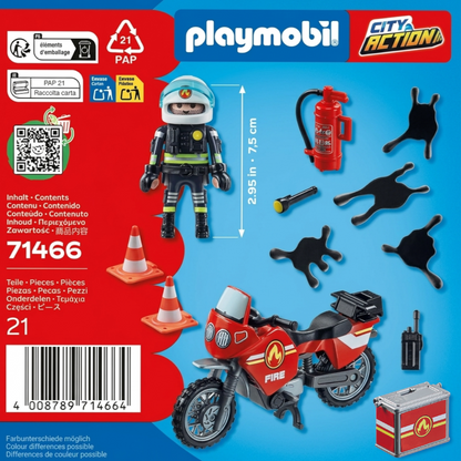 Playmobil 71466 - City Action - Feuerwehrmotorrad am Unfallort