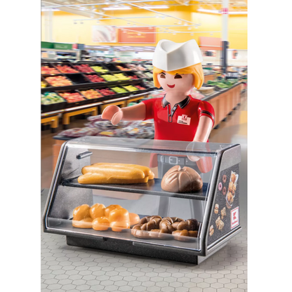 Playmobil 71552 - City Life - Kaufland Brotverkäuferin Bäckerei Theke Supermarkt