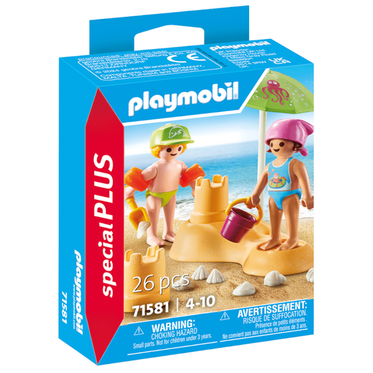 Playmobil 71581 - Kinder mit Sandburg - Strand Urlaub Sommer