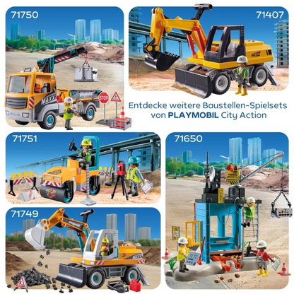 Playmobil 71751 - City Action - Straßenwalze Baustelle mit Laser-Messgerät