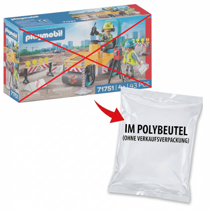 Playmobil 71751 - City Action - Straßenwalze Baustelle mit Laser-Messgerät