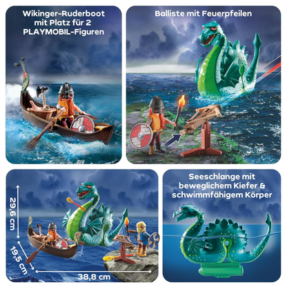 Playmobil 71830 - Wikinger mit Seeungeheuer - Drachenfigur