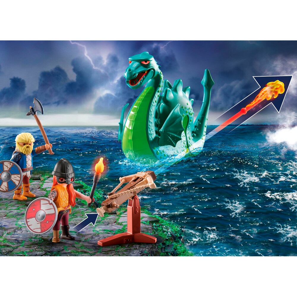 Playmobil 71830 - Wikinger mit Seeungeheuer - Drachenfigur