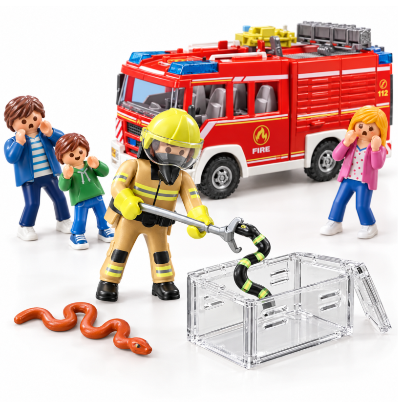 Playmobil 71882 - Feuerwehrmann fängt giftige Schlange