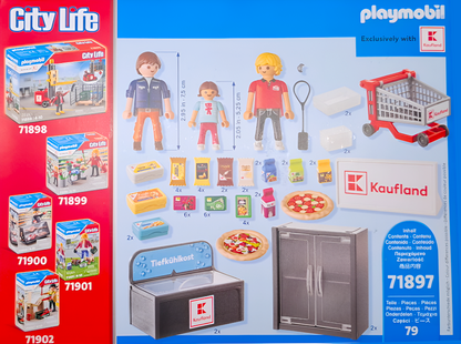 Playmobil 71897 - Kaufland Kühlabteilung Tiefkühltruhe mit Lebensmittel