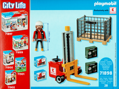Playmobil 71898 - City Life - Kaufland Gabelstapler Hubwagen Lager