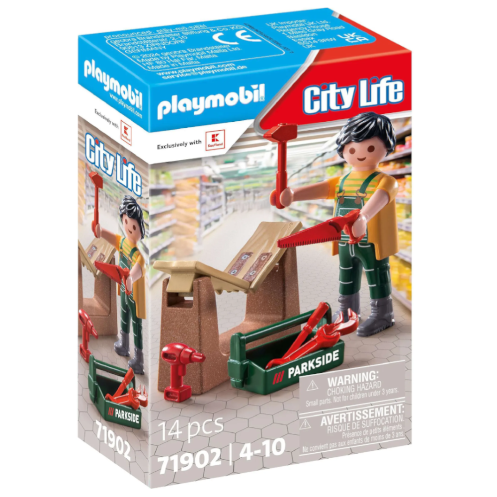 Playmobil 71902 - Kaufland Handwerker mit Parkside Werkzeug