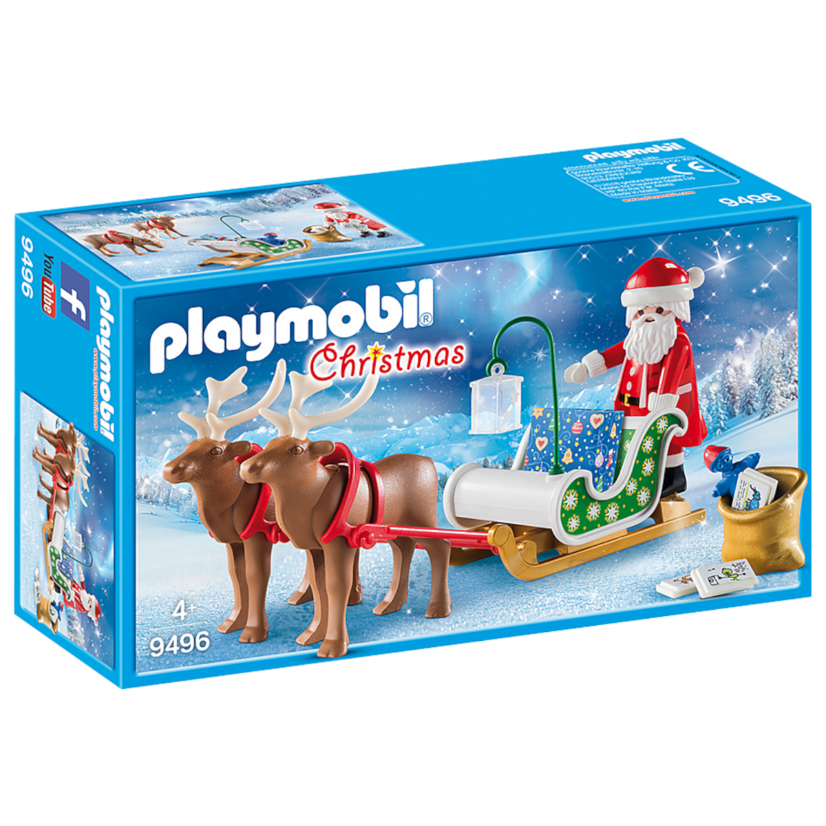 Playmobil 9496 - Christmas - Weihnachtsmann mit Rentierschlitten Geschenke