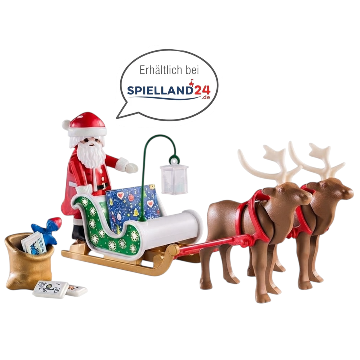 Playmobil 9496 - Christmas - Weihnachtsmann mit Rentierschlitten Geschenke