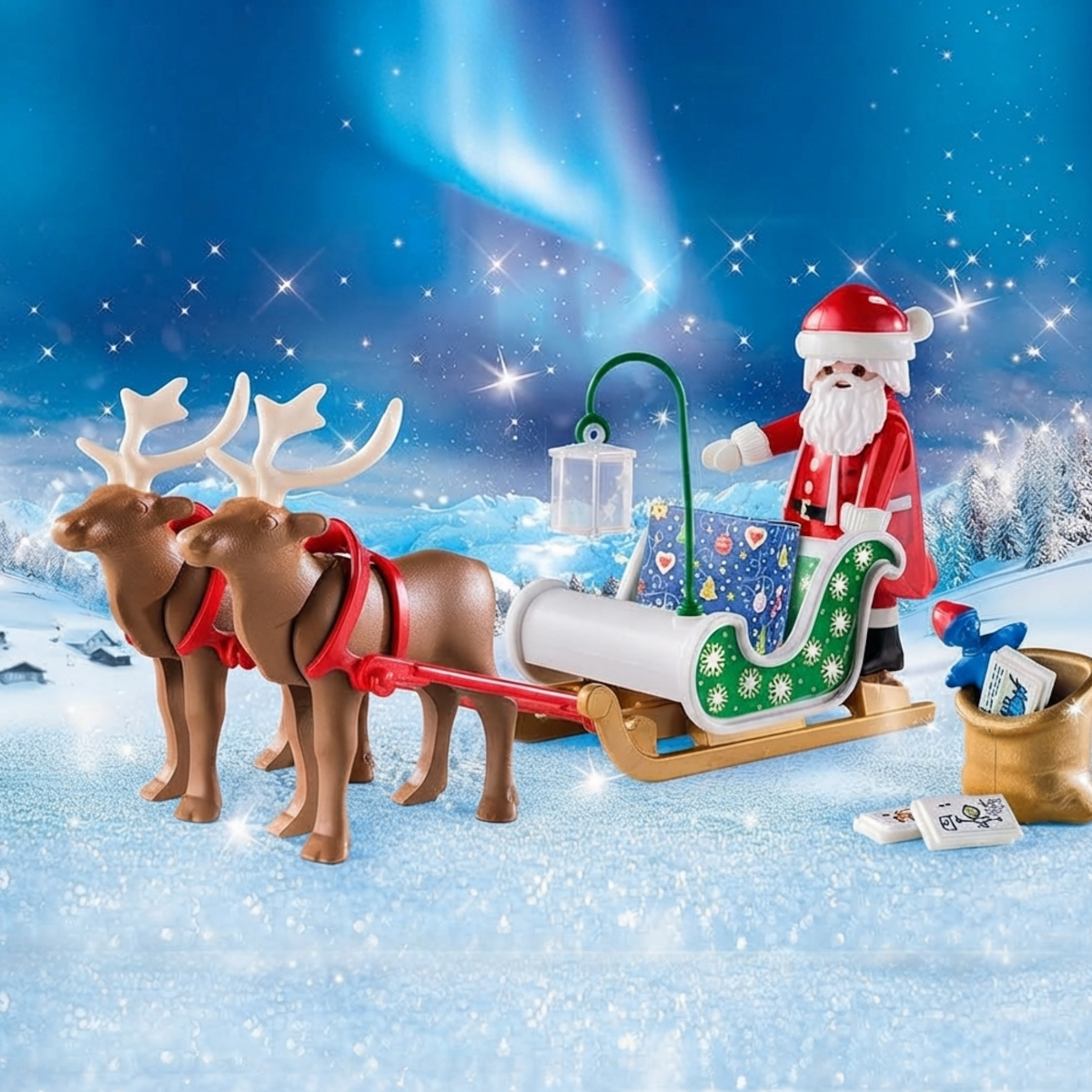 Playmobil 9496 - Christmas - Weihnachtsmann mit Rentierschlitten Geschenke