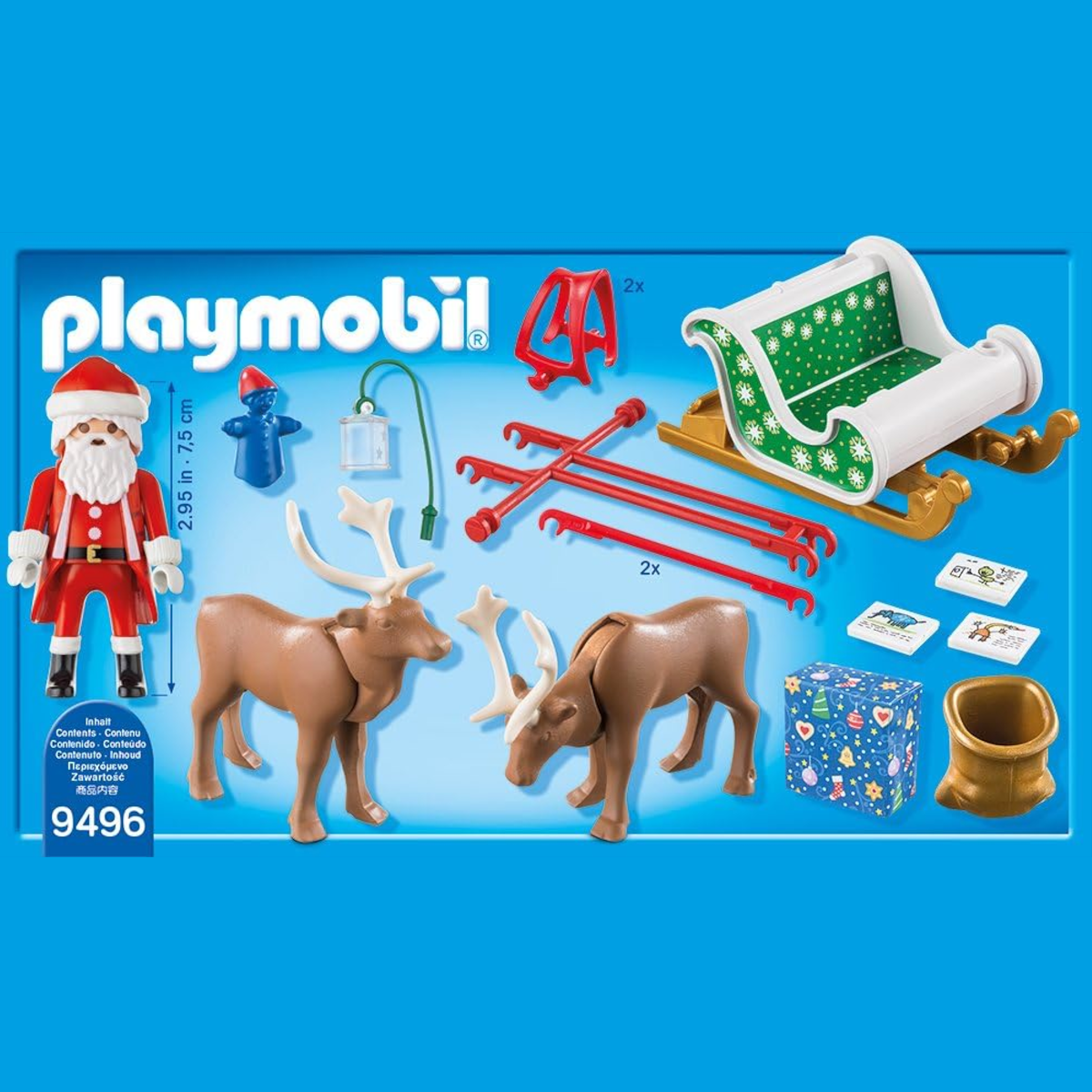 Playmobil 9496 - Christmas - Weihnachtsmann mit Rentierschlitten Geschenke