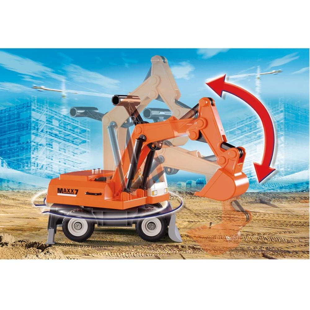 Playmobil 9800 - City Action - Bagger mit Räumschild Baustelle