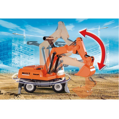 Playmobil 9800 - City Action - Bagger mit Räumschild Baustelle
