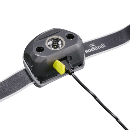 Rocktrail LED Stirnlampe Kopflampe Akku USB Sensor Aufladbar Nachtsicht