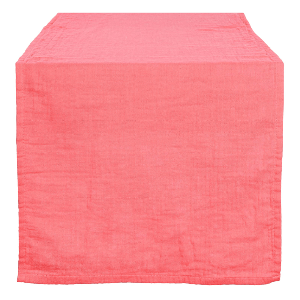 Tischläufer Pink Rosa Musselin 40x150 cm – Deko für Esstisch