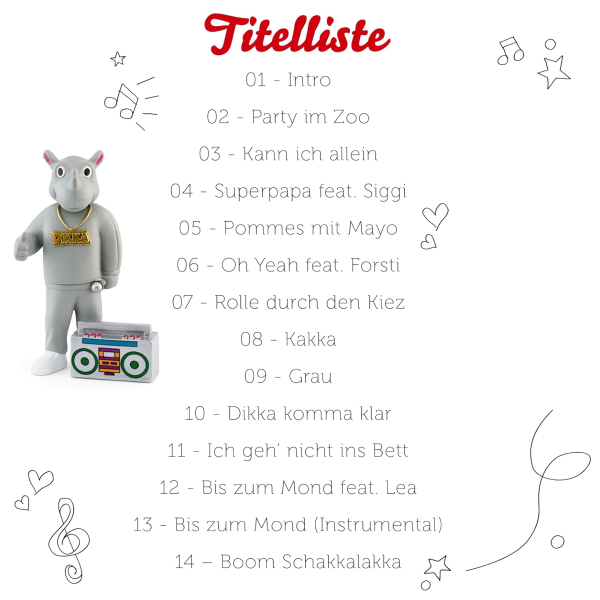 Tonies Hörfigur DIKKA - Oh Yeah! - Kinder Musik ab 5 Jahren