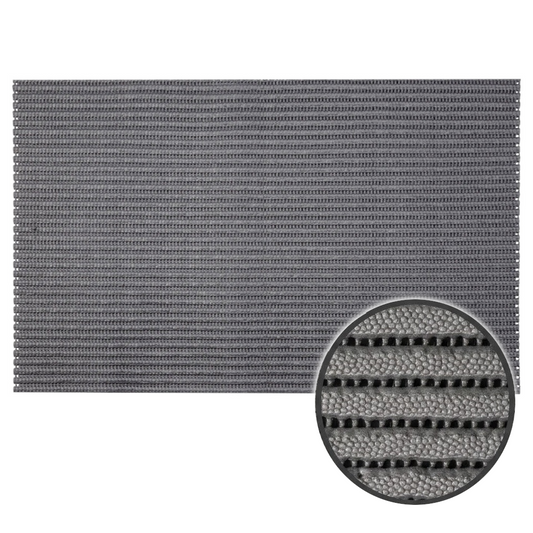Badematte Weichschaummatte 65x40cm Badteppich Grau Duschvorleger Antirutschmatte