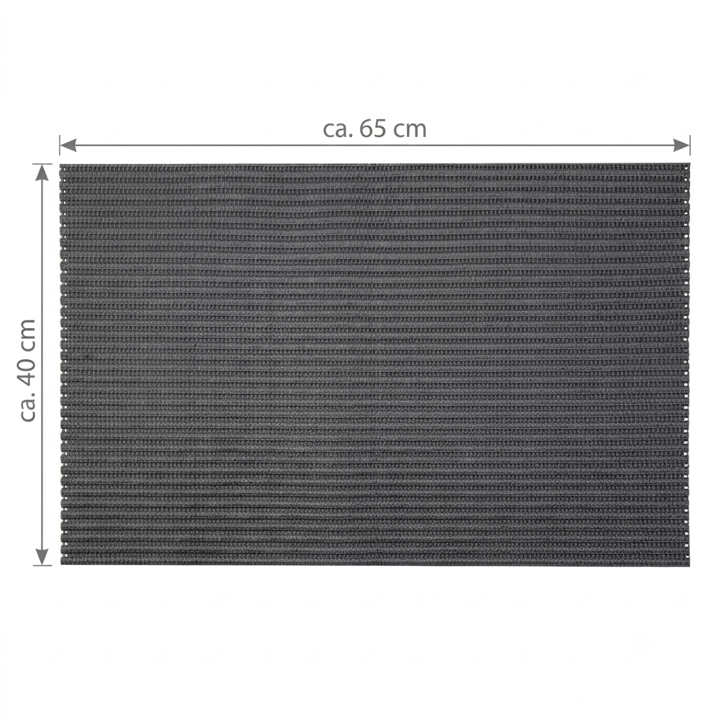 Badematte Weichschaummatte 65x40cm Badteppich Grau Duschvorleger Antirutschmatte