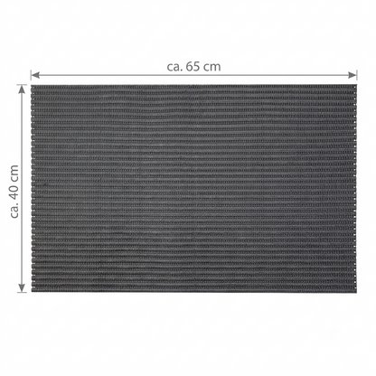 Badematte Weichschaummatte 65x40cm Badteppich Grau Duschvorleger Antirutschmatte