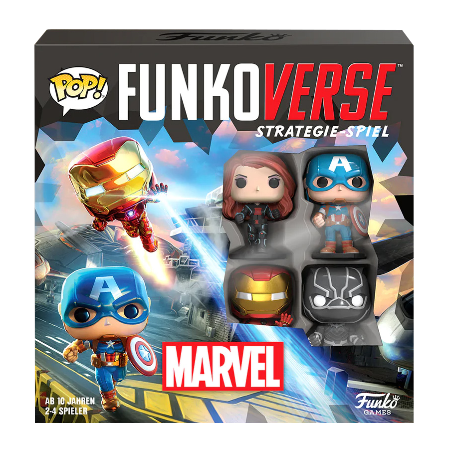 Funko Pop Marvel Brettspiel Strategiespiel Funkoverse mit 4 Figuren (Deutsch)