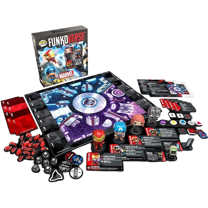 Funko Pop Marvel Brettspiel Strategiespiel Funkoverse mit 4 Figuren (Deutsch)